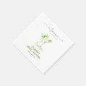 Chic A Tini One Elegant Baby Shower  Serviette (Ecke)