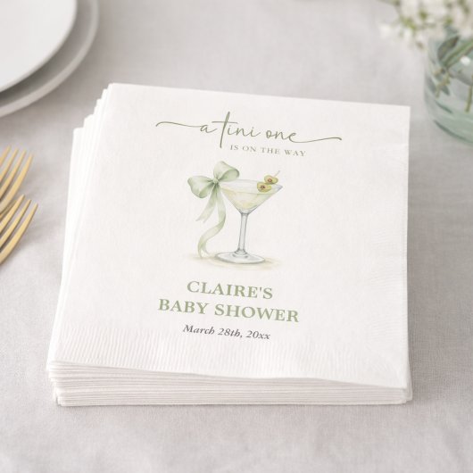 Chic A Tini One Elegant Baby Shower  Serviette