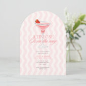 Chic a tini One Girl Dusche Einladung (Stehend Vorderseite)