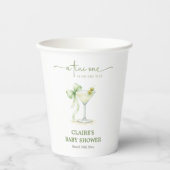 Chic A Tini One Is On The Way Baby Shower Pappbecher (Vorderseite)