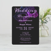 Chic Abend Hochzeitsfeier Einladung (Stehend Vorderseite)