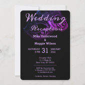 Chic Abend Hochzeitsfeier Einladung (Vorderseite)