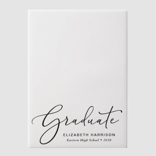 Chic Abschluss Ankündigung Vellum Overlay (Vorderseite)