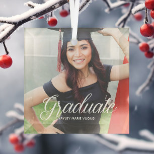 Chic Abschluss Foto 2023 Graduate Weihnachten Ornament Aus Glas