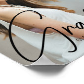 Chic Abschluss Foto Black Script Overlay Party Poster (Ecke)