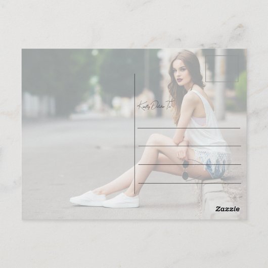 Chic Abschluss Foto Vielen Dank, dass Sie Script O Postkarte (Rückseite)