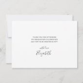 Chic Abschluss Gold Cap Vielen Dank, dass Sie Scri Dankeskarte (Rückseite)