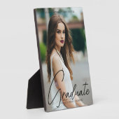 Chic Abschluss Handgeschriebenes Black Script-Foto Fotoplatte (Seite)