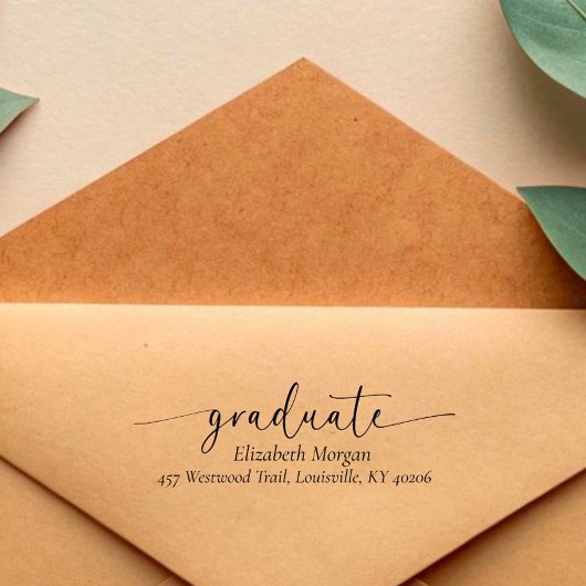 Chic Abschluss Rücksendeadresse Permastempel