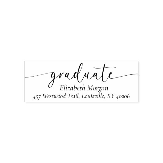 Chic Abschluss Rücksendeadresse Permastempel (Design)