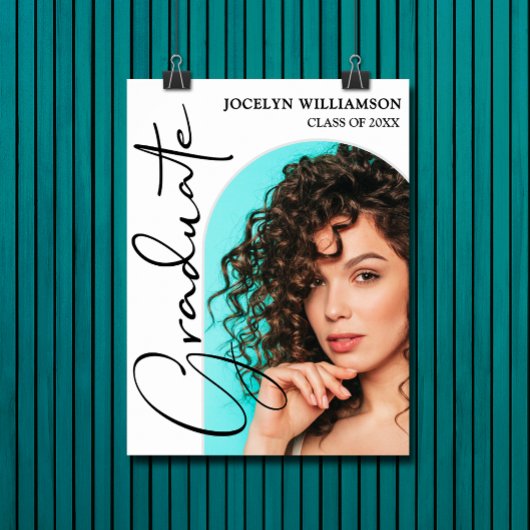 Chic Abschluss Script Arch Foto Poster