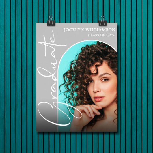 Chic Abschluss Script Arch Foto Poster