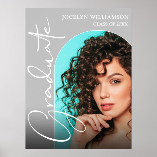 Chic Abschluss Script Arch Foto Poster (Vorne)