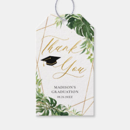 Chic Abschluss Tropical Greenery Geometric Gevor Geschenkanhänger