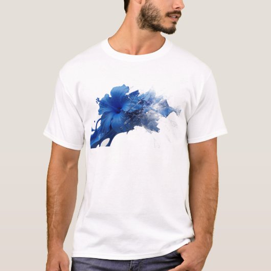 Chic ABSTRACT BLUME Designer Grafik T-Shirt (Vorderseite)