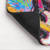 Chic Abstrakt anime Rockgitarrist Mousepad (Ecke)
