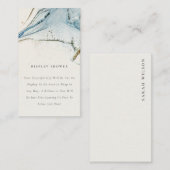 Chic Abstrakt Blue Gold Beach Display Baby Dusche Begleitkarte (Vorne/Hinten)