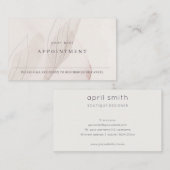 Chic Abstrakt Blush Watercolor Foliage Ernennung Visitenkarte (Vorne/Hinten)