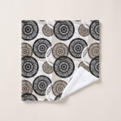 Chic Abstrakt Circle Muster Neutral Badhandtuch Set (Waschlappen)
