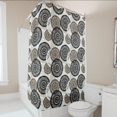 Chic Abstrakt Circle Muster Neutral Duschvorhang