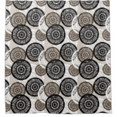 Chic Abstrakt Circle Muster Neutral Duschvorhang (Vorderseite)