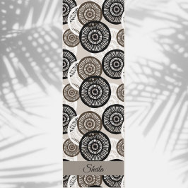 Chic Abstrakt Circle Wheel Muster Name benutzerdef Yogamatte