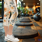 Chic Abstrakt floral Leggings mit Earthy Hues