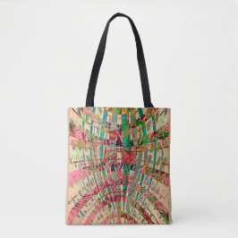 Chic Abstrakt Folk Style Bag zum Shoppen Tasche