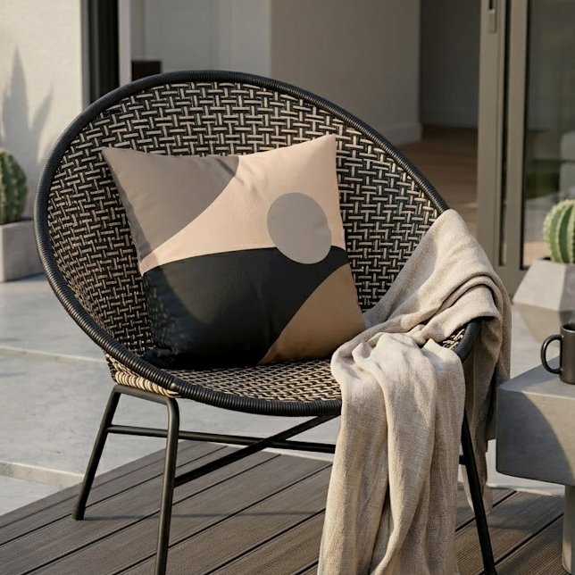 Chic Abstrakt Geometric Circles Art Pattern Kissen (Von Creator hochgeladen)