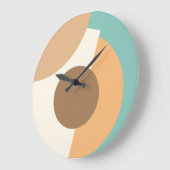 Chic Abstrakt Geometric Circles Mosaik Art Pattern Große Wanduhr (Winkel)