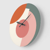 Chic Abstrakt Geometric Circles Mosaik Art Pattern Große Wanduhr (Winkel)