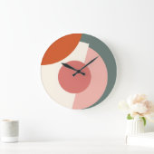 Chic Abstrakt Geometric Circles Mosaik Art Pattern Große Wanduhr (Zuhause)