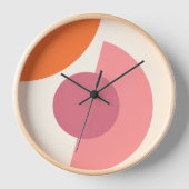 Chic Abstrakt Geometric Circles Mosaik Art Pattern Uhr (Vorderseite)