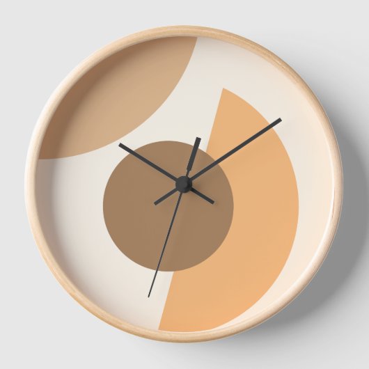 Chic Abstrakt Geometric Circles Mosaik Art Pattern Uhr (Vorderseite)