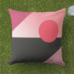 Chic abstrakt geometrisch rosa Kreise Kunst Muster Kissen