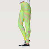 Chic Abstrakt Gold Butterfly Yellow Violet Leggings (Links)