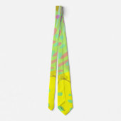 Chic Abstrakt Gold Butterfly Yellow Violet Muster Krawatte (Rückseite)