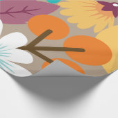 Chic Abstrakt Gold Leaf farbenfrohe Blume Geschenkpapier (Ecke)