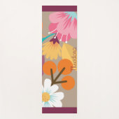 Chic Abstrakt Gold Leaf farbenfrohe Blume Yogamatte (Vorderseite)