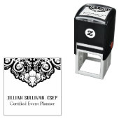 Chic Abstrakt Grau auf schwarzen Wirbel Permastempel (Beispiel)