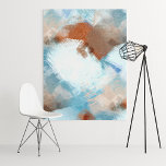 Chic Abstrakt Industrial Fusion Paint Art Muster Leinwanddruck<br><div class="desc">Schönes zeitgenössisches Wien und dunkelbraun, taupe beige, aquamarin- und schieferblau, weiß und graufarben maskulinen geometrischen Pinselstriche malen Kunstmuster. Verziertes, elegantes, stilvolles und eklektisches farbenfrohes Design für den künstlerischen Innenarchitekten, den künstlerischen Dekorationsdekorator, den beliebten angesagten Trendsetter, Vintage Retro-Art-Stil oder abstrakten geometrischen Motiv-Liebhaber. Dieses Design passt sich den Farben der Inneneinrichtung an...</div>