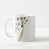 Chic Abstrakt Ivory Gold Black Gray Stone Textur Kaffeetasse (Links)