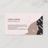 Chic Abstrakt Makeup Artist Visitenkarte (Rückseite)