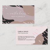 Chic Abstrakt Makeup Artist Visitenkarte (Vorne/Hinten)