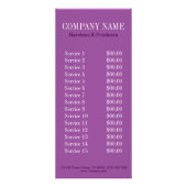 chic abstrakt Metallic Lila Wirbel Schönheitssalon Werbekarte (Hinten)