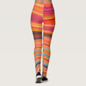 Chic Abstrakt Orang Yellow Leggings (Rückseite)