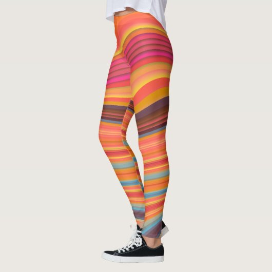 Chic Abstrakt Orang Yellow Leggings (Links)