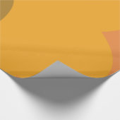 Chic Abstrakt Orange Blume Geschenkpapier (Ecke)