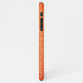 Chic Abstrakt Orange Gold Gravel Modernes Design iPhone Hülle (Linke Seite)