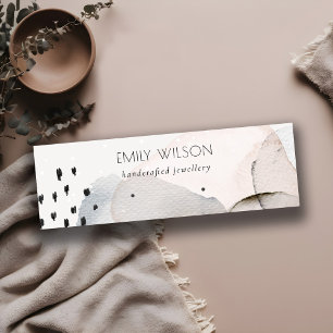 Chic Abstrakt Pink Blue Watercolor Earring Display Mini Visitenkarte